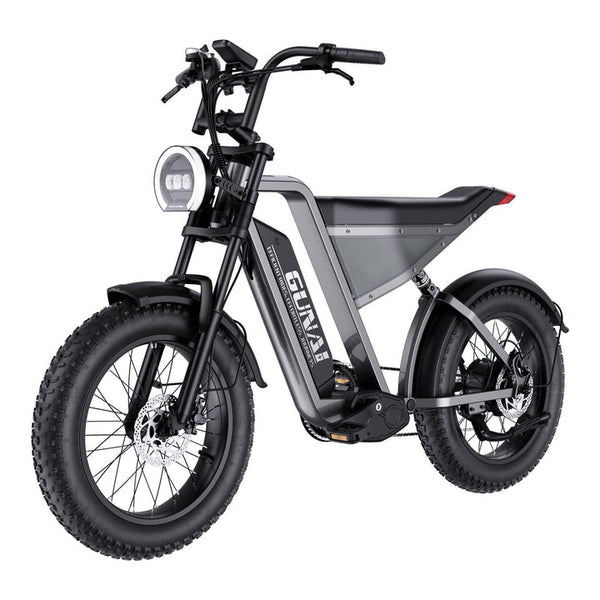 GUNAI-Y Moped Electric Bike for Adults 20 Inch Off-Road Dirt Electric Mountain Bike with 48V18AH Lithium-Ion Battery, 7-Speed Full Suspension 80-100KM Range