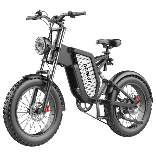 GUNAI MX25 Off-Road Electric Bike 4×20 Inch Wide Tires for Adult Fat Tires 1000W Brushless Motor 48V 25Ah Battery