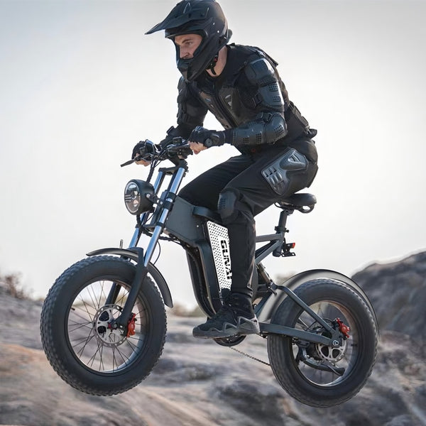 GUNAI MX25 Off-Road Electric Bike 4×20 Inch Wide Tires for Adult Fat Tires 1000W Brushless Motor 48V 25Ah Battery