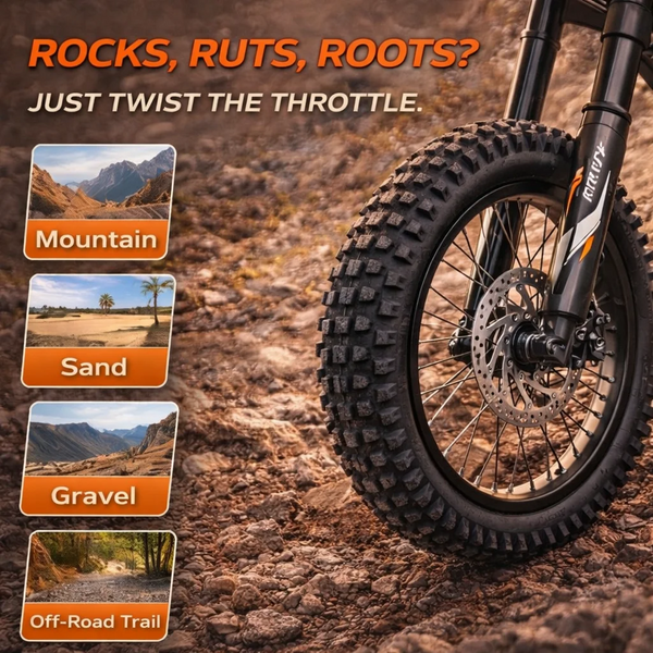 Vélo tout-terrain électrique GT600 72V 7500W en crête, moto tout-terrain 80 km/h avec batterie au lithium 30Ah, freins hydrauliques doubles, charge maximale de 170 kg, étanche IP54 - UL2849