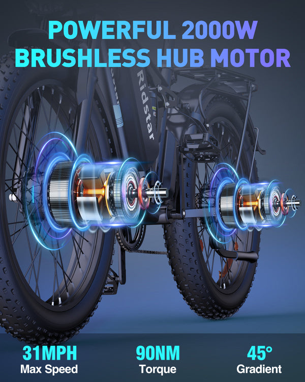 GTXR & Ridstar E Bike E26Pro Folding Fat Tire Mountain Electric Bike【Prévente】