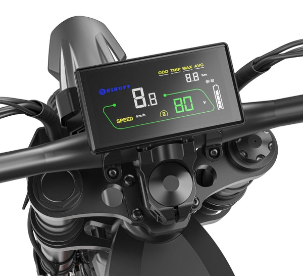 Vélo tout-terrain électrique GT600 72V 7500W en crête, moto tout-terrain 80 km/h avec batterie au lithium 30Ah, freins hydrauliques doubles, charge maximale de 170 kg, étanche IP54 - UL2849