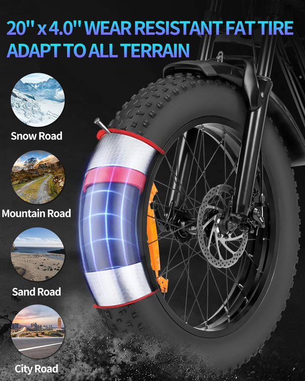 GTXR & Ridstar Q20 Lite 1000W Fat Tire Electric Motorcycles