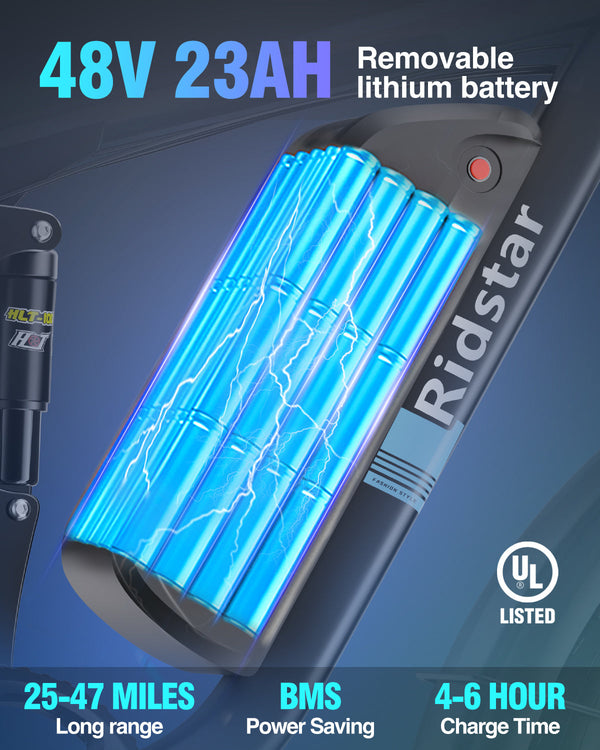 GTXR & Ridstar E Bike E26Pro Folding Fat Tire Mountain Electric Bike【Prévente】