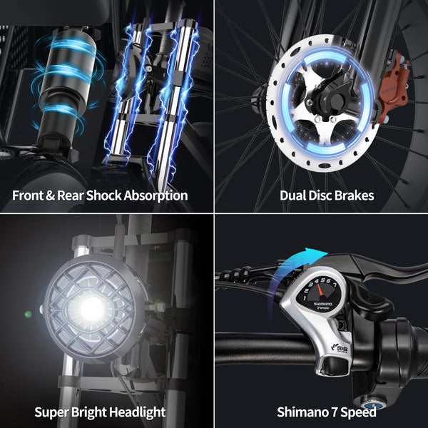 YVY C20 Fat Tire Electric Bicycle 1500w20AH 48V