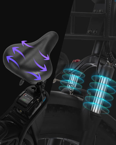 Ridstar 26Inch 1500W Unfoldable Fat Tire Mountain Ebike-2