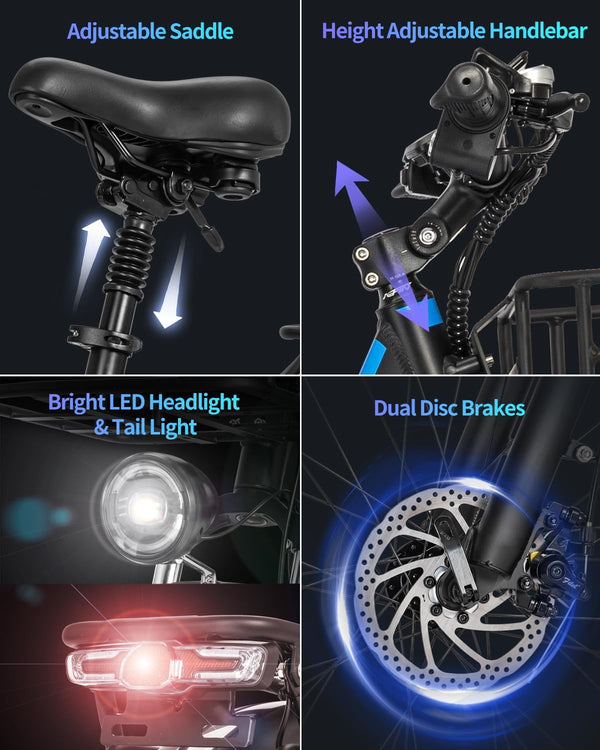 Ridstar 26Inch 1500W Unfoldable Fat Tire Mountain Ebike-6