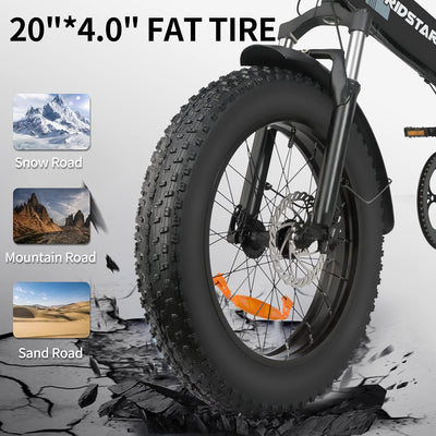 GTXR & Ridstar H20 1000W Electric Mountain Bike