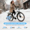 ESKUTE C100 Plus Adult Electric Bike 26, Electric Bike with Rear Motor 250W, Removable Battery 36V 13Ah, 7 Speeds, Max Speed 25 km/h, LCD Display, Low Frame, Men and Women