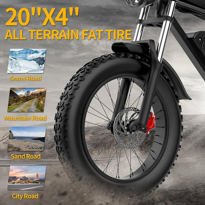 YVY C20Max Fat Tire Electric Bicycle 2000W 40AH 52V