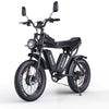 Q20 Pro Off-road Electric Bike 20*4.0 inch Fat Tires 1000W*2 Motor 52V 20AH Dual Battery 55km/h Max Speed ​​288km Max Range 150kg Max 
